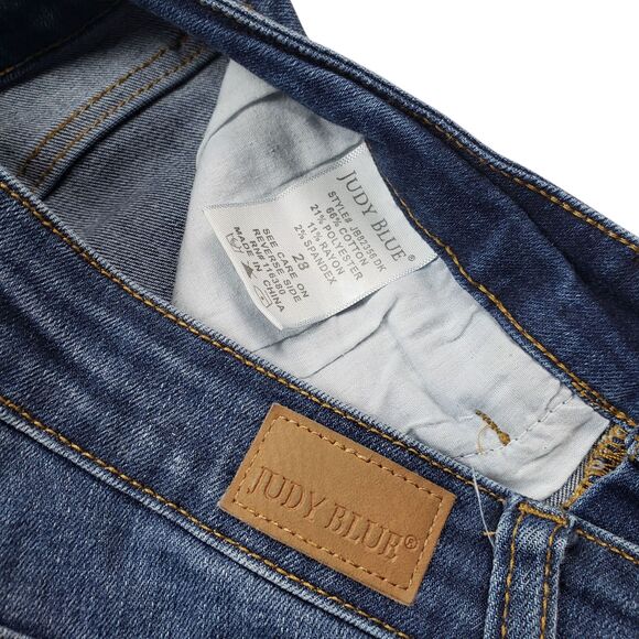 Judy Blue Jeans Womens 28 Straight Fit Mid Rise Denim Dark Wash - Picture 4 of 8